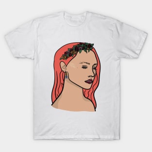 Tiara Flower Crown Girl T-Shirt